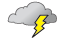 Cloudy, very warm and humid; a thunderstorm or two in the afternoon